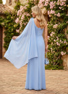 Chiffon Mermaid One Shoulder Mother of the Bride Dresses with 3D Flowers