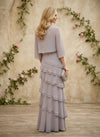 Chiffon A-Line Strapless Mother of the Bride Dresses with Jacket