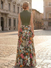 Sequin A-Line V Neck Floral Embroidery Mother of the Bride Dresses