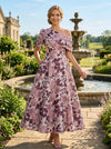 Jacquard A-Line One Shoulder Pleated Mother of the Bride Dresses