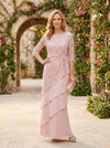 Chiffon A-Line Crew Neck Jacket Mother of the Bride Dresses