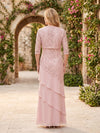 Chiffon A-Line Crew Neck Jacket Mother of the Bride Dresses