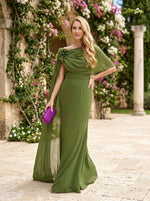Chiffon Sheath One Shoulder Sash Mother of the Bride Dresses