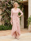Chiffon Mermaid V Neck Ruffles Mother of the Bride Dresses