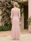 Chiffon Mermaid V Neck Ruffles Mother of the Bride Dresses