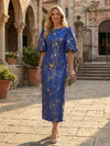 Jacquard Sheath Crew Neck Mother of the Bride Dresses