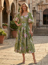 Jacquard A-Line Square Neck Mother of the Bride Dresses
