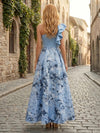 Jacquard A-Line One Shoulder Mother of the Bride Dresses with Splicing