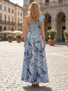 Jacquard A-Line One Shoulder Mother of the Bride Dresses with Ruffles