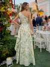Jacquard A-Line One Shoulder Mother of the Bride Dresses with Ruffles