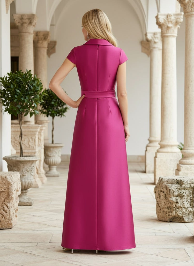 Chiffon A-Line V Neck Mother of the Bride Dresses with Slit