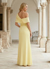 Chiffon Mermaid One Shoulder Mother of the Bride Dresses with Lace Applique