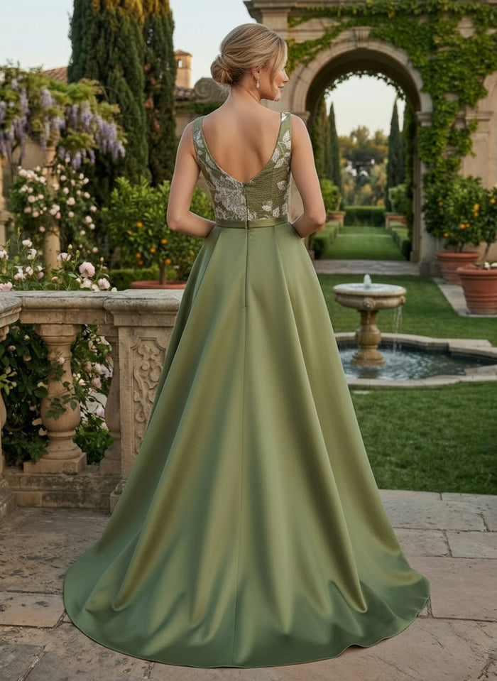 Jacquard A-Line Boat Neck  Mother of the Bride Dresses with Wraps