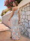 Tulle Mermaid One Shoulder Mother of the Bride Dresses with Floral Embroidery