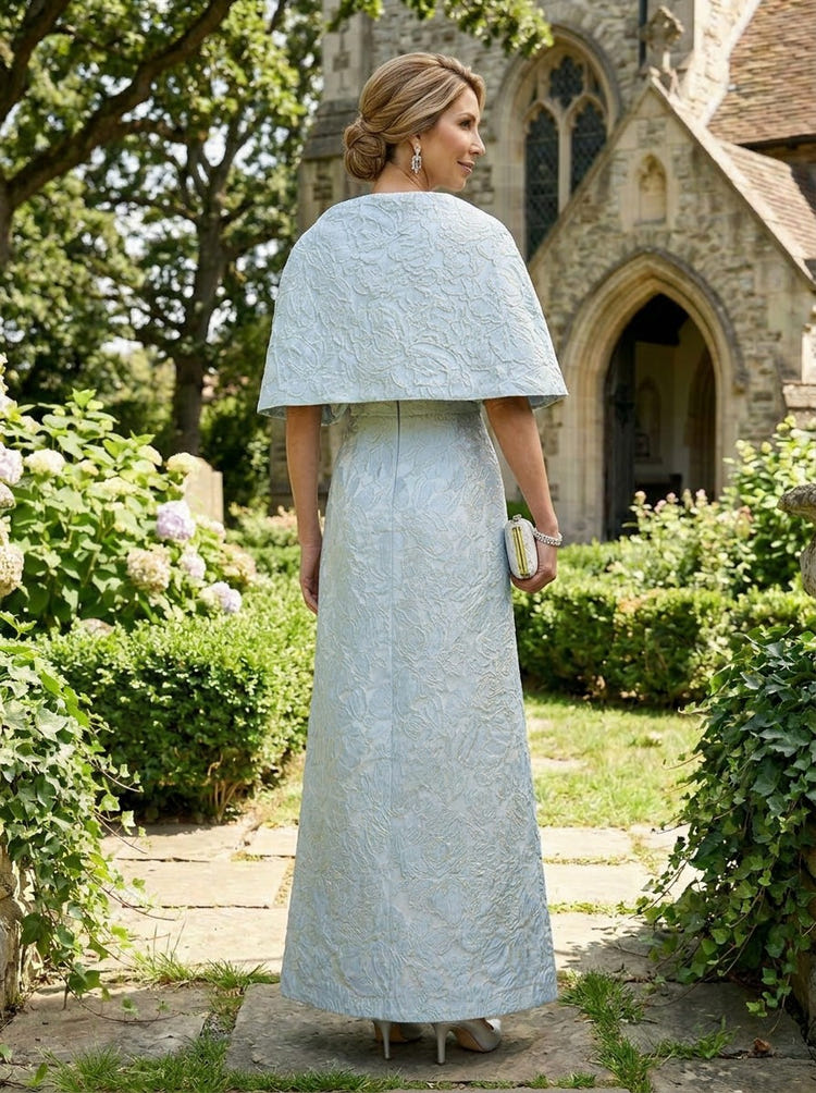 Jacquard A-Line Strapless Mother of the Bride Dresses with Jacket
