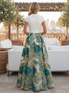 Jacquard A-Line V Neck Mother of the Bride Dresses with Pleated