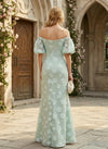 Tulle A-Line Off Shoulder Mother of the Bride Dresses with 3D Flowers