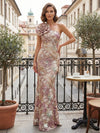 Tulle Mermaid One Shoulder Mother of the Bride Dresses with Sequin Embroidery