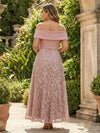Tulle A-Line Off Shoulder Mother of the Bride Dresses with Floral Embroidery