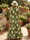 Chiffon A-Line Square Neck Mother of the Bride Dresses with Floral Print