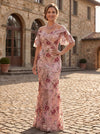 Tulle Mermaid Off Shoulder Mother of the Bride Dresses with Floral Embroidery