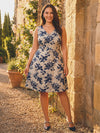 Jacquard A-Line V Neck Floral Plus Size Mother of the Bride Dresses