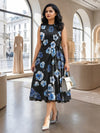 Satin A-Line Crew Neck Plus Size Mother of the Bride Dresses with Lace