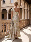 Jacquard Mermaid One Shoulder Mother of the Bride Dresses with Train