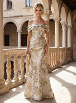 Jacquard Mermaid Off Shoulder Mother of the Bride Dresses