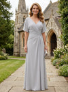 Chiffon A-Line V Neck Pleated Mother of the Bride Dresses