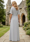 Chiffon A-Line V Neck Pleated Mother of the Bride Dresses