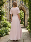 Chiffon A-Line Crew Neck Mother of the Bride Dresses with Ruffles