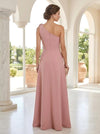 Jersey A-Line One Shoulder Mother of the Bride Dresses with 3D Flowers