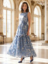Jacquard A-Line Crew Neck Mother of the Bride Dresses with Bow