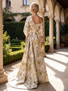 Jacquard Mermaid One Shoulder Mother of the Bride Dresses with Side Waist Tailored Pleats