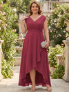 Chiffon A-Line V Neck Mother of the Bride Dresses with Side Waist Ruched Shaping Detail