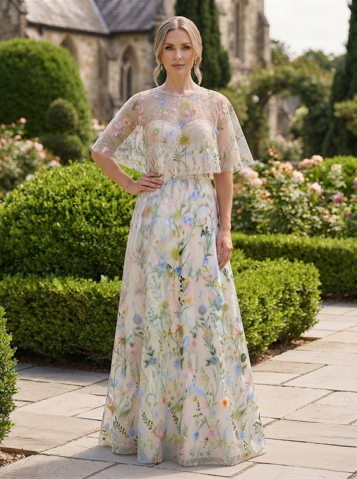 Tulle A-Line Sweetheart Mother of the Bride Dresses with Caps