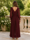 Chiffon Pantsuit V Neck Mother of the Bride Pantsuits with Sash