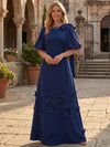 Jersey A-Line Crew Neck Mother of the Bride Dresses with Bow