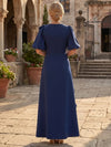 Jersey A-Line Crew Neck Mother of the Bride Dresses with Bow
