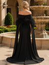 Chiffon A-Line Off Shoulder Mother of the Bride Dresses with Feathers