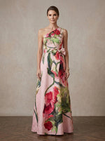 Satin A-Line One Shoulder Maxi Mother of the Bride Dresses with Bow