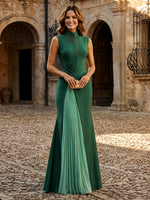 Satin A-Line One Shoulder Maxi Mother of the Bride Dresses with Appliques