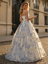 Elegant Sweetheart Jacquard A Line Long Formal Dresses