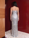 Glitter Sequin Mermaid Evening Dresses with Epic Black Bow