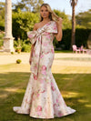Strapless Mermaid Prom Dress with Bow