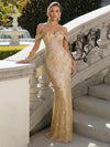Spaghetti Straps Tulle Mermaid Prom Dress