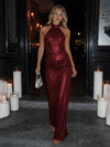 Sequin High Neck Shimmering Mermaid Formal Dresses