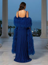 Spaghetti Straps Glitter Evening Dresses Sequin Mermaid Formal Dresses