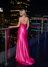 Spaghetti Straps Beaded Mermaid Prom Dresses with Slit